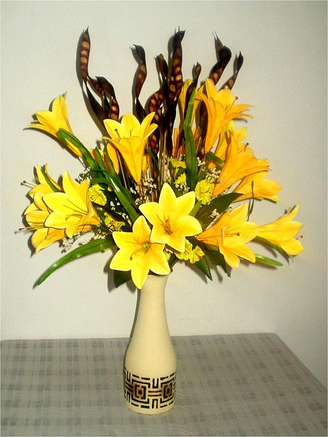 Yellow Flowers Photograph by Pot Decor