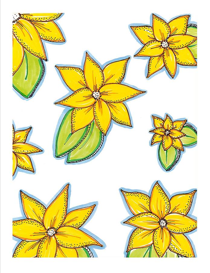 Yellow flowers Drawing by Tonya Miller Fine Art America