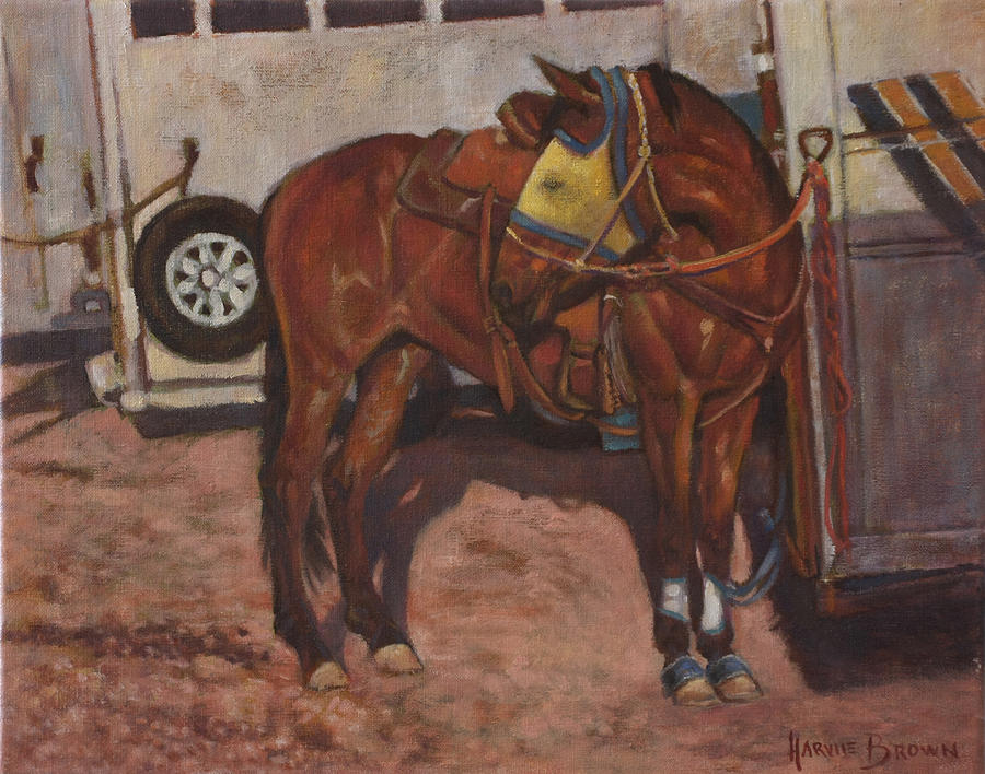 Yellow Fly Mask Painting by Harvie Brown