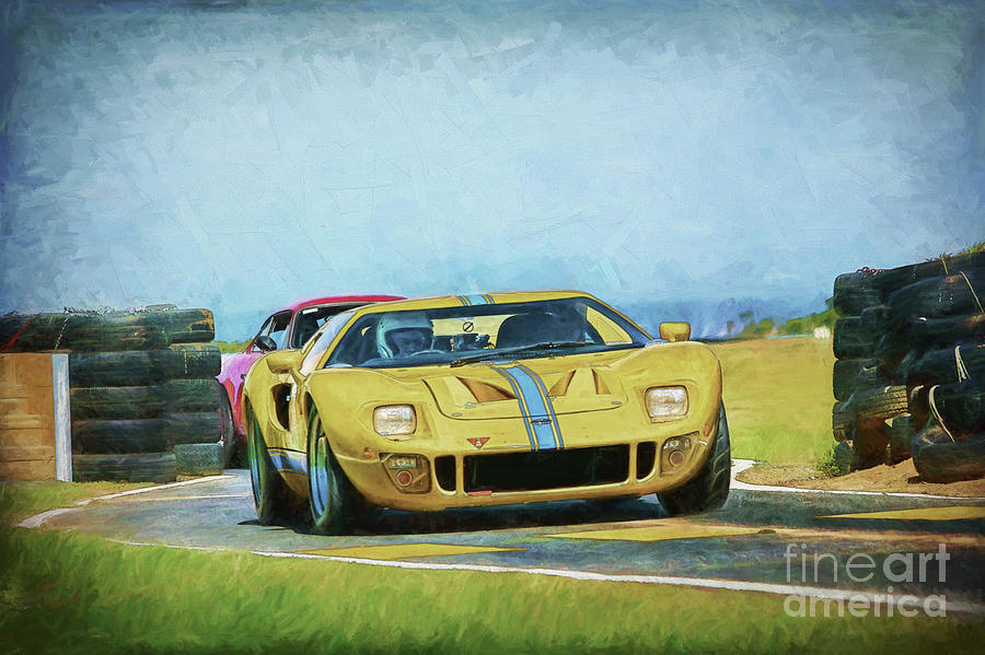 Yellow Ford GT40 Photograph by Stuart Row