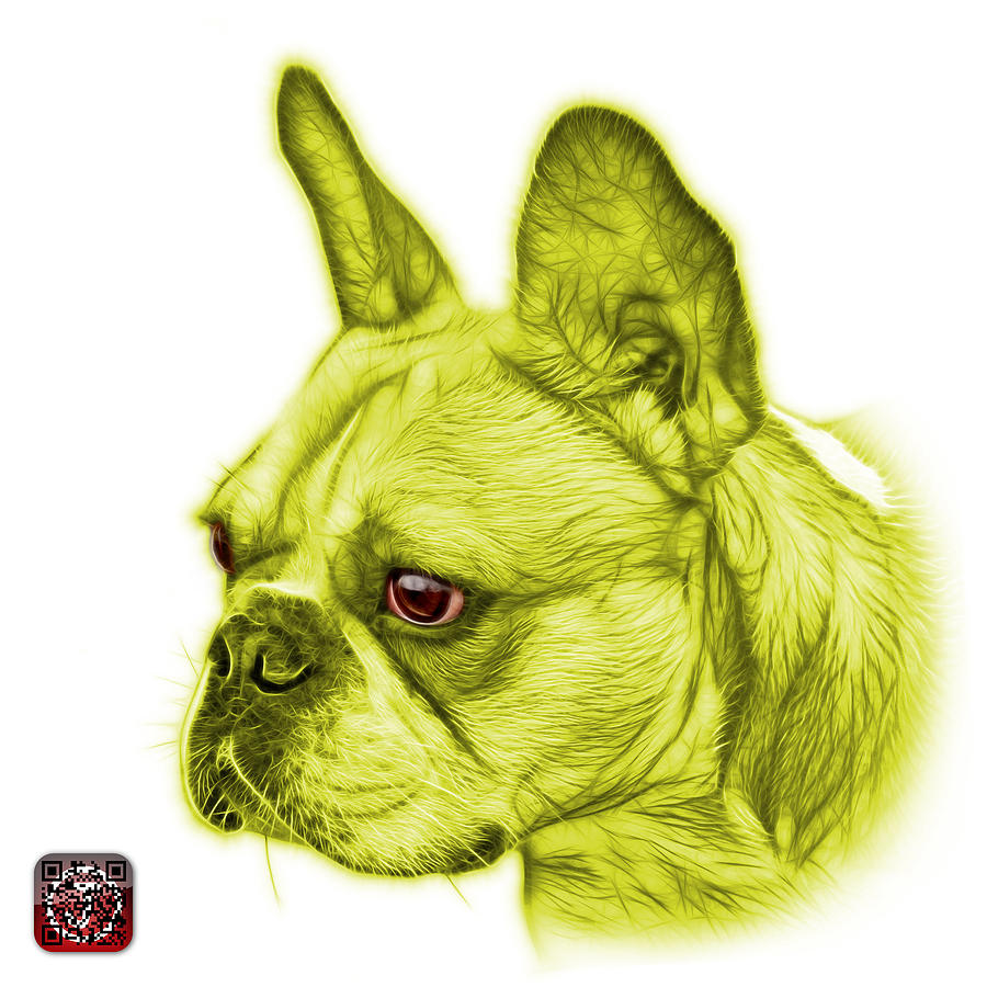 Yellow French Bulldog Pop Art - 0755 WB Painting by James Ahn