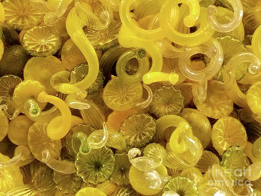 Yellow Glass Abstract Photograph by Anthony Totah