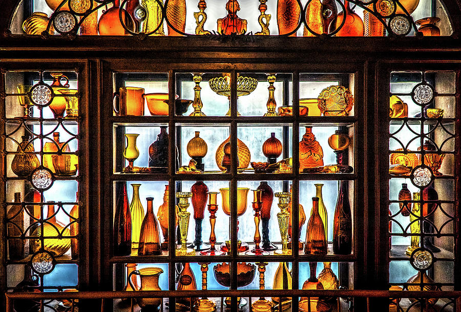 Yellow glass collection 1 Photograph by Lilia S