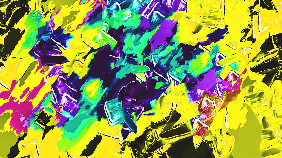 Yellow Green Pink Purple Painting Texture Background Painting By Tim La