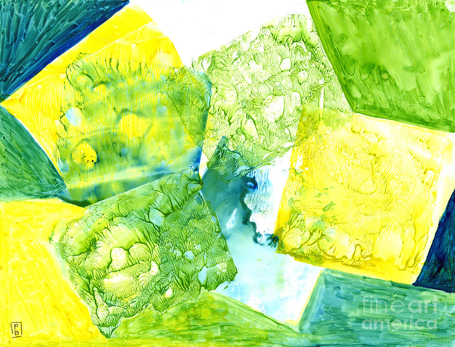 Yellow-Green Squares Abstract by Phyllis Brady Yellow-Green Squares Abstract by Phyllis Brady