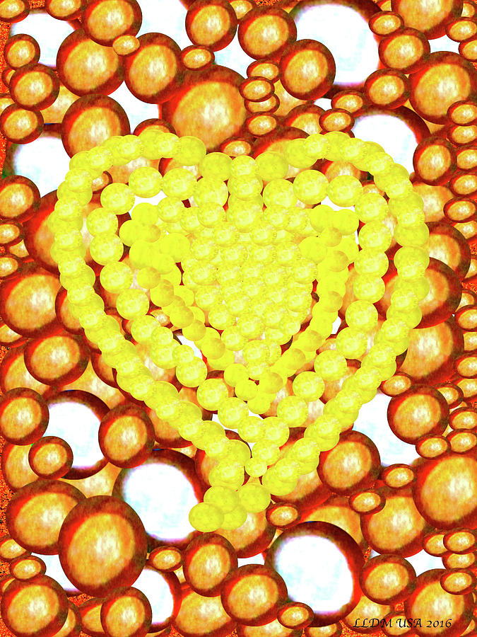 Yellow Heart Painting by Lorna Maza