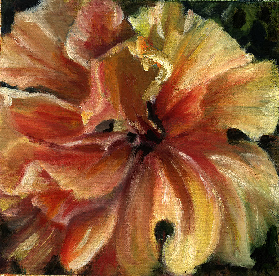 Yellow Hibiscus Painting by Patricia Halstead