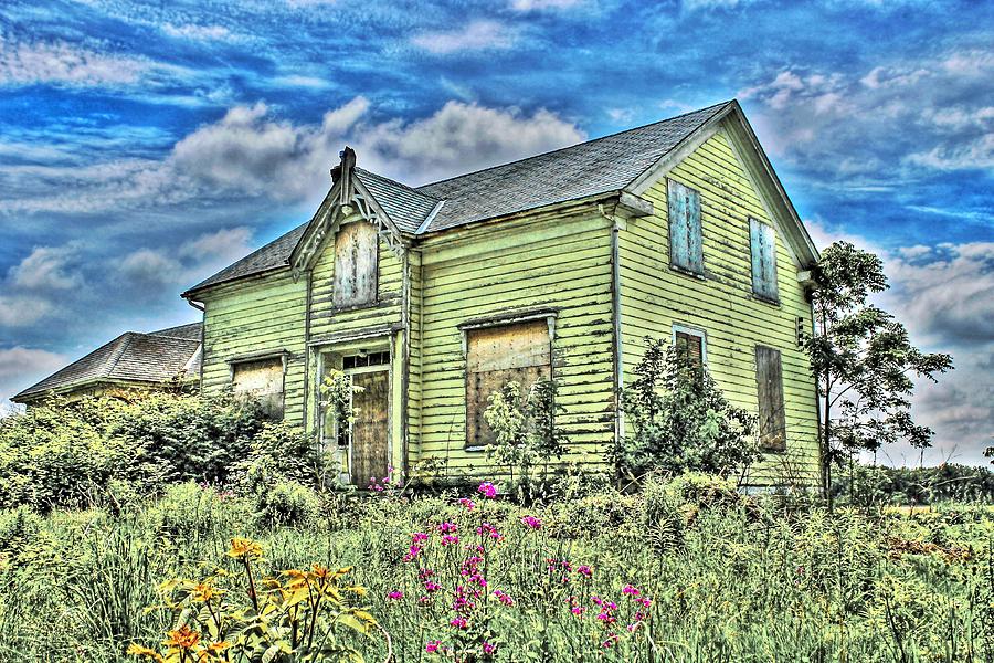 Yellow Homestead Abandoned Photograph by Karl Anderson