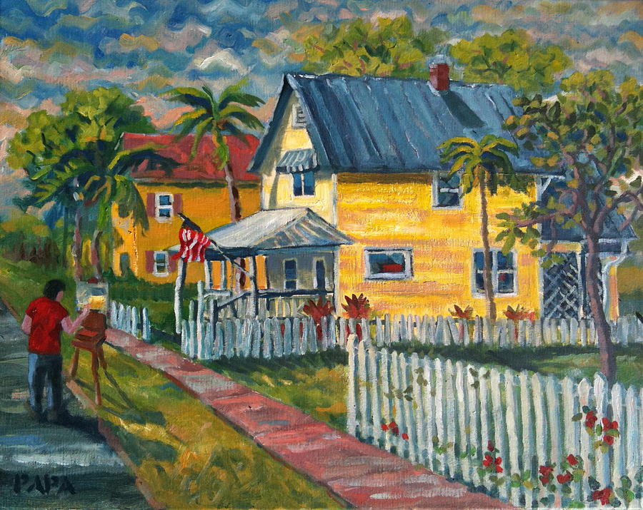 Yellow House At Delray Painting By Ralph Papa - Fine Art America