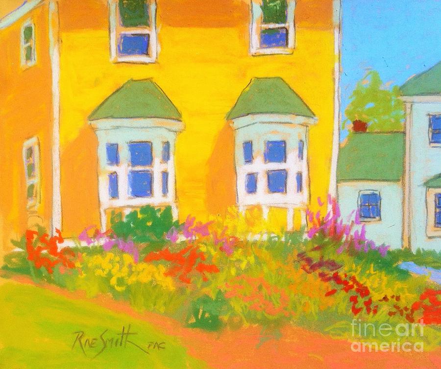 Yellow House Garden Pastel by Rae  Smith PAC