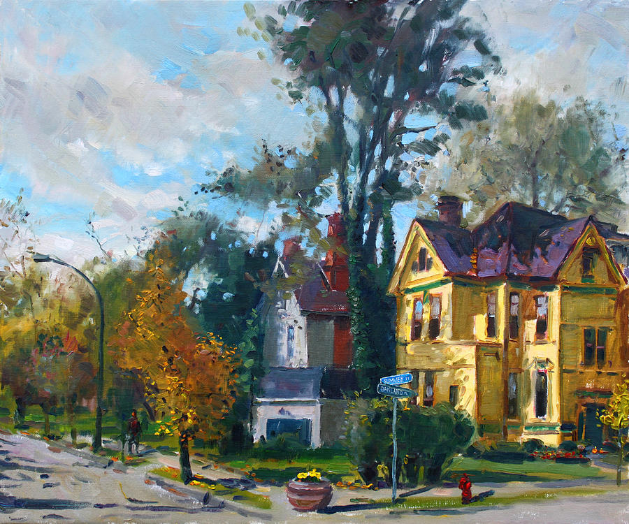 Yellow House Painting by Ylli Haruni
