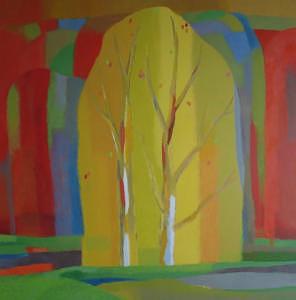 Yellow In Red. Grand Forks. Painting by Evgeny Novoselov Yellow In Red. Grand Forks. Painting by Evgeny Novoselov