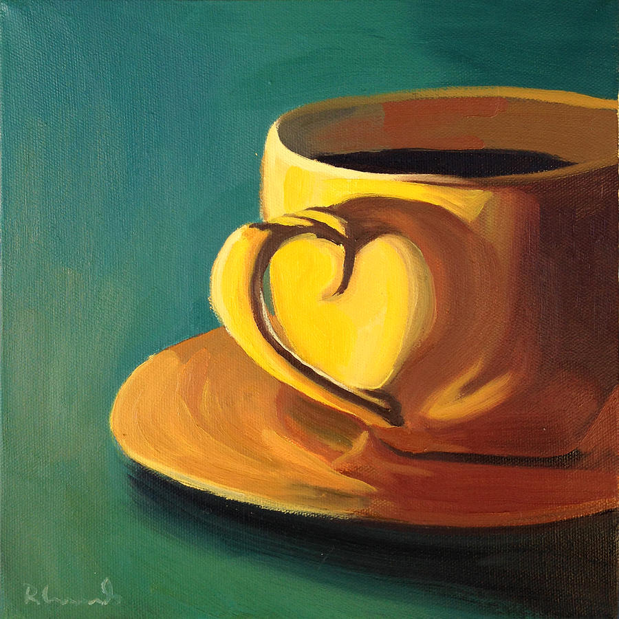 Coffee Painting - Yellow Java by Nathan Rhoads