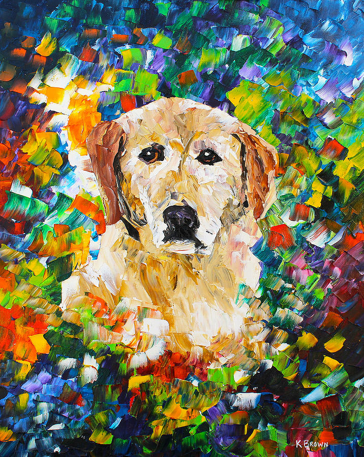 yellow Lab Painting by Kevin Brown