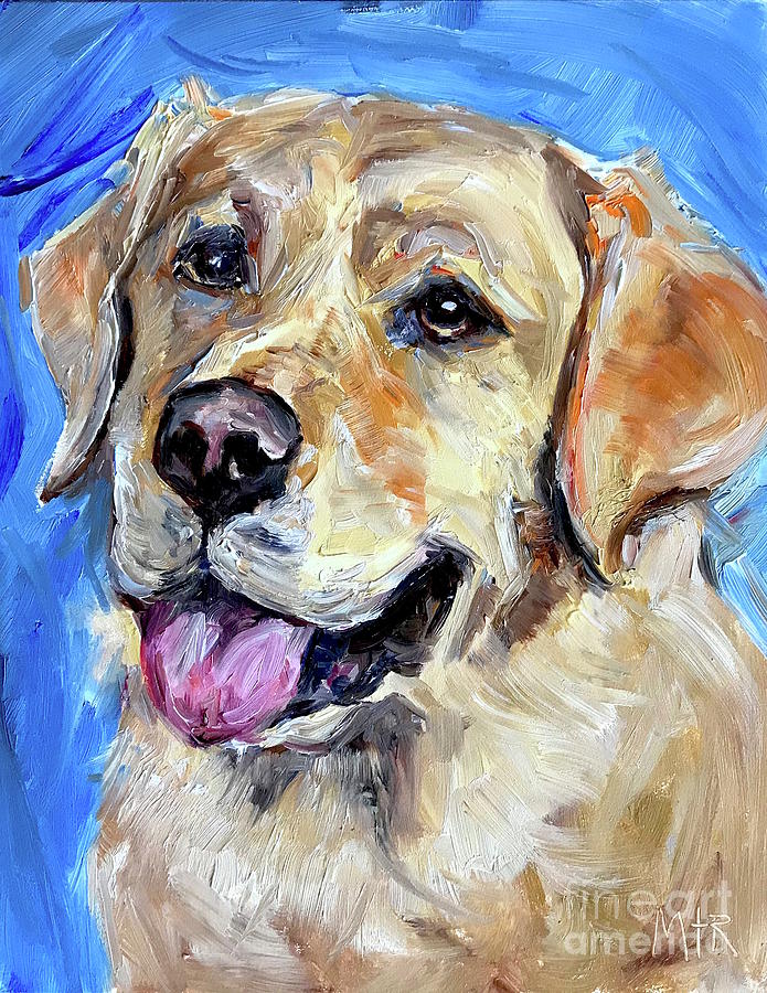 Yellow Labrador Painting by Maria Reichert