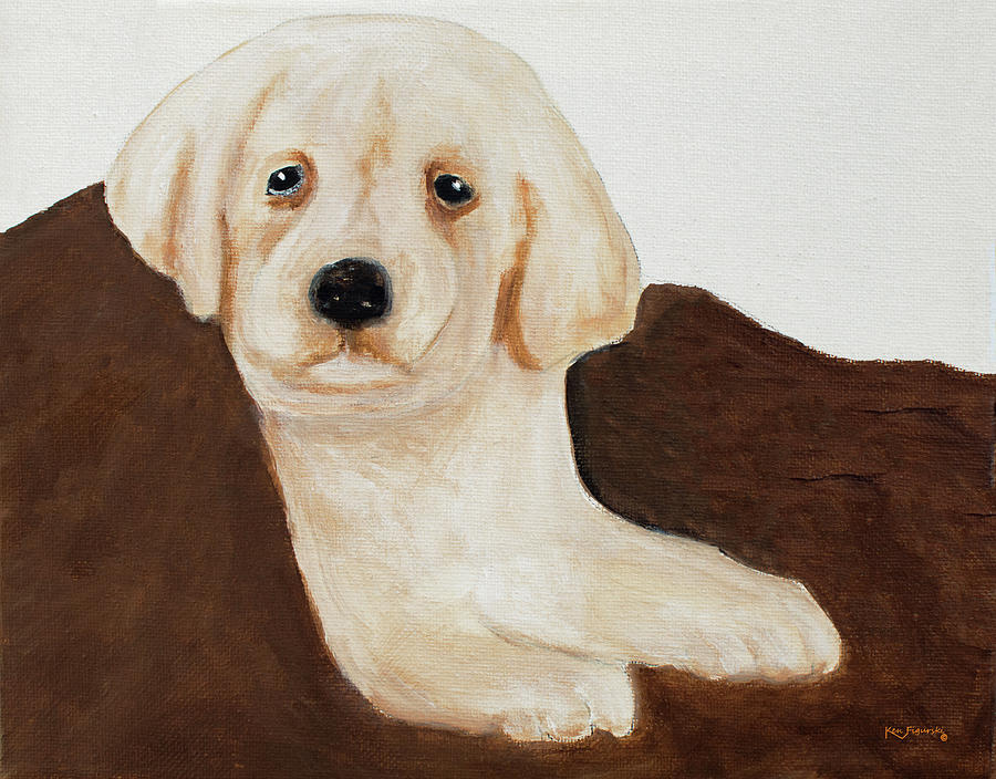 Yellow Labrador Pet Commissions Painting by Ken Figurski