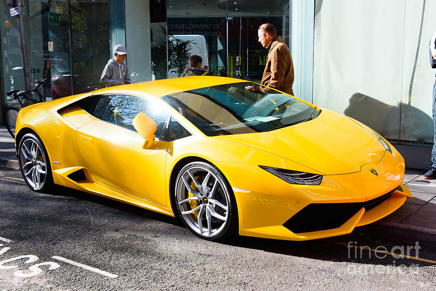 Yellow Lamborghini Photograph by Colin Rayner