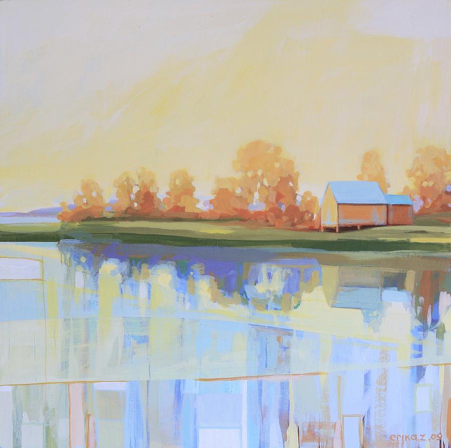 Yellow Landscape Painting by Ezartesa Art