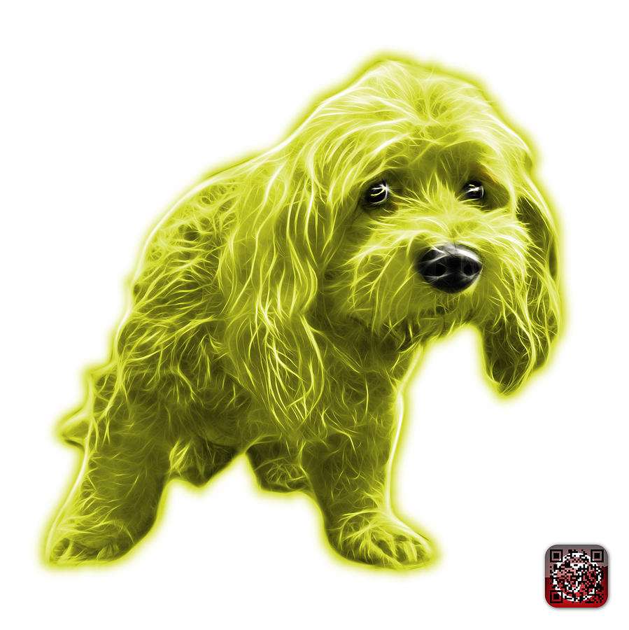 Yellow Lhasa Apso Pop Art - 5331 - wb Painting by James Ahn