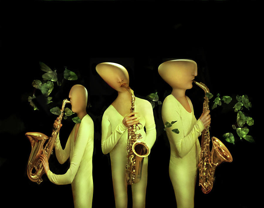 Yellow Love Trio Digital Art by Scott Mendell