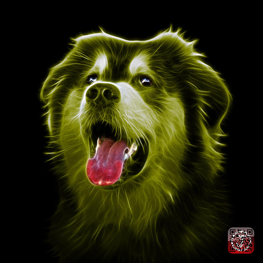 Yellow Malamute Dog Art - 6536 - BB Painting by James Ahn