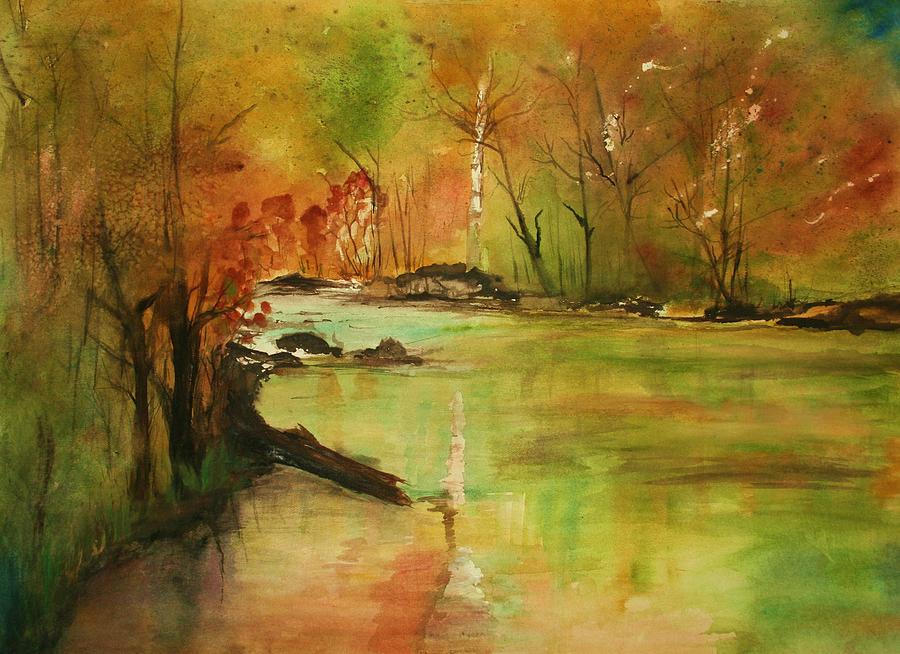 Yellow Medicine river Painting by Julie Lueders 