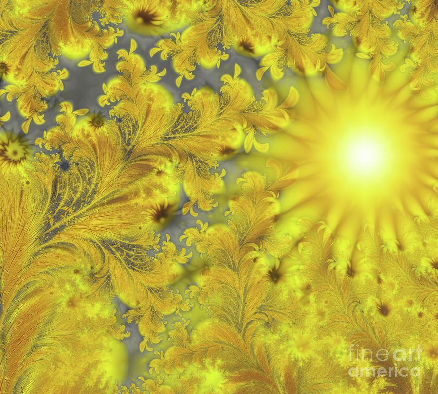 Abstract Painting - Yellow Morning by Mindy Sommers