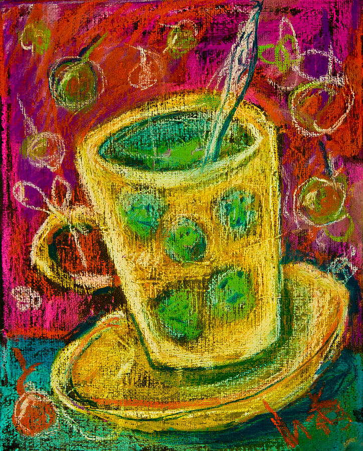 Yellow mug Painting by Maxim Komissarchik