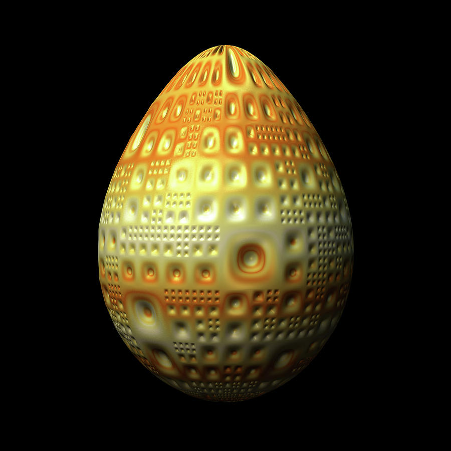 Yellow Nubbled Egg Digital Art by Hakon Soreide