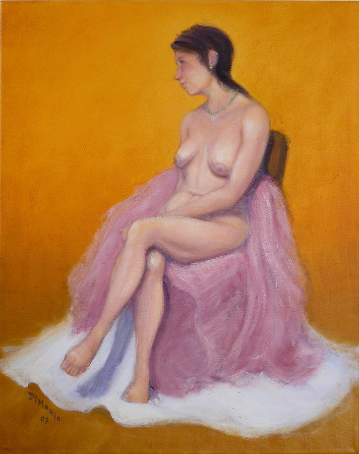 Yellow Nude 1 Painting by Donelli  DiMaria
