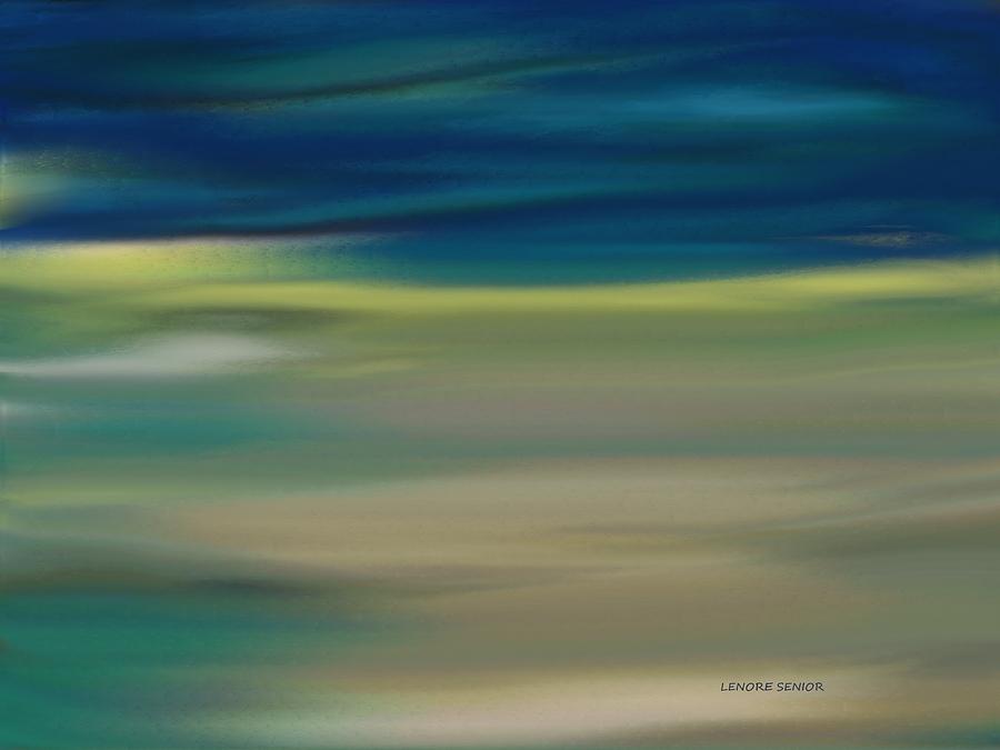 Abstract Painting - Yellow on the Horizon by Lenore Senior
