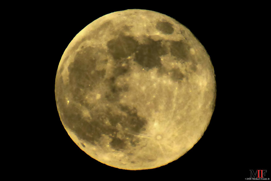Yellow-Orange Moon 29MAY18 Photograph by Michael Frank Jr