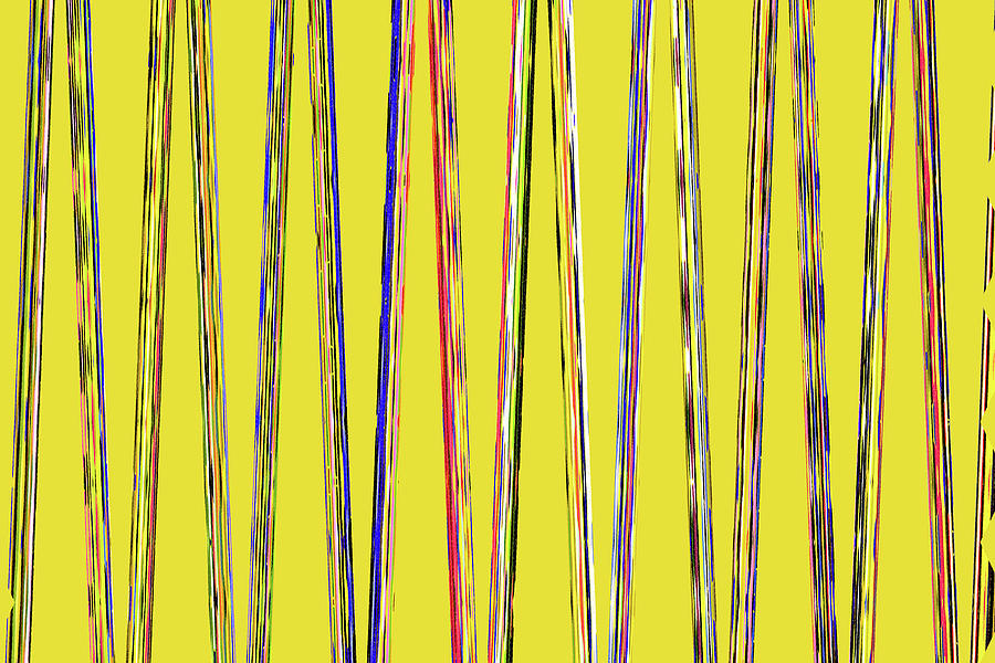 Yellow Panel With Rods Digital Art by Tom Janca