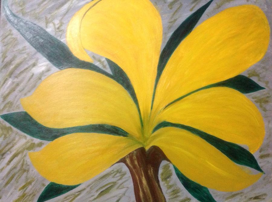 Yellow Petals Painting by Emily Wakah