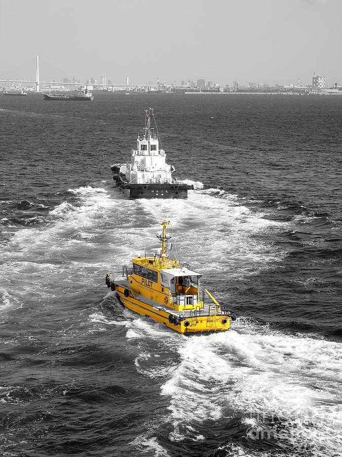 Yellow Pilot Yokohama Port Photograph by Susan Lafleur