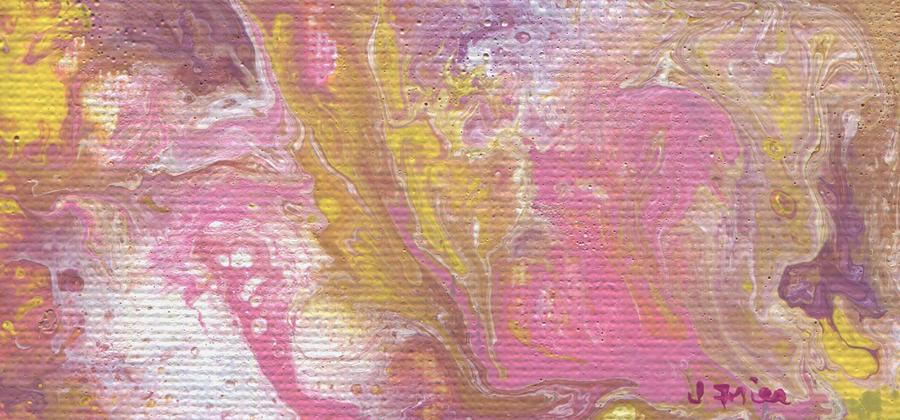 Yellow Pink Abstract Painting by Jamie Frier