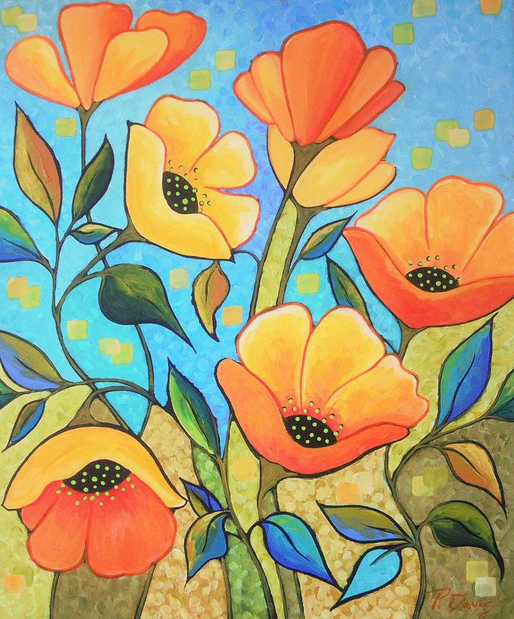 Poppy Patch Painting by PJ Boyd - Fine Art America