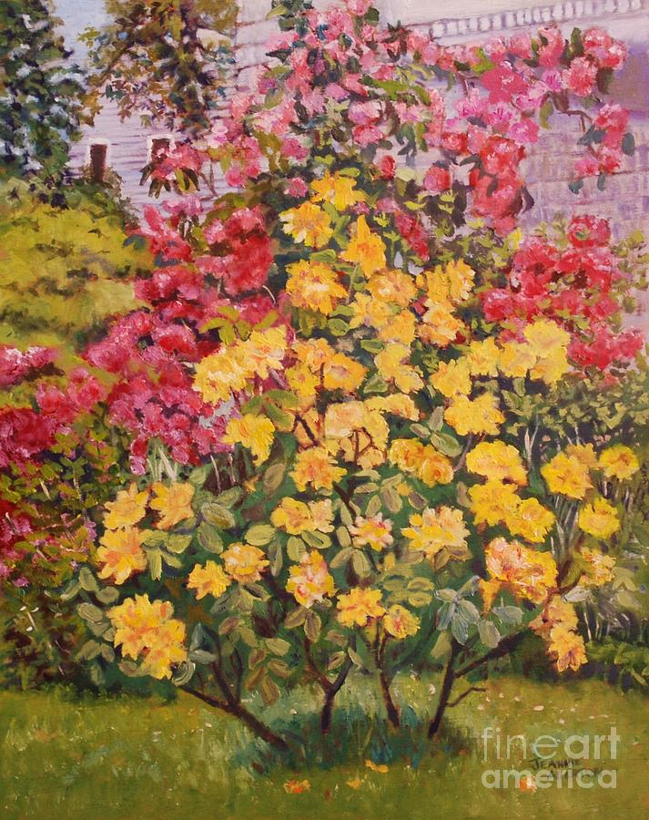 Rhododendron Painting - Yellow Rhododendron  by Jeannie Allerton