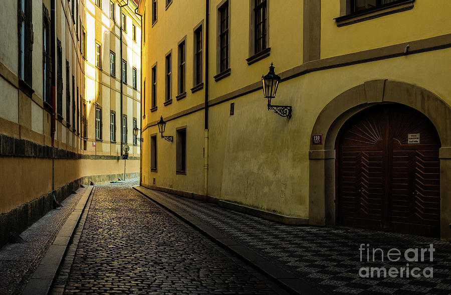 Yellow Alley Prague Photograph by M G Whittingham