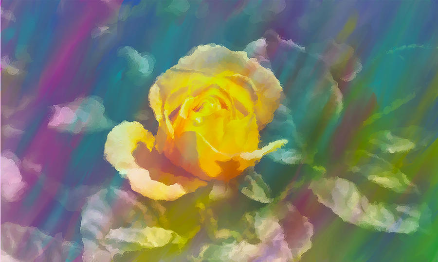 Yellow Rose  Painting by Don Wright