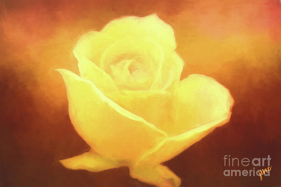 Yellow Rose of Texas Digital Art by Jim Hatch