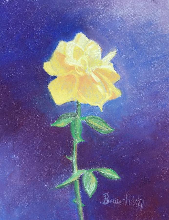 Yellow Rose of Texas Pastel by Nancy Beauchamp