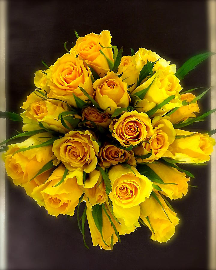 Yellow rose bouquet  Photograph by Wonju Hulse