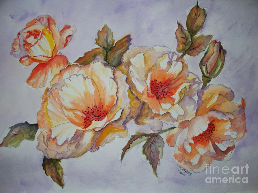Yellow Roses Painting by Carol Grimes