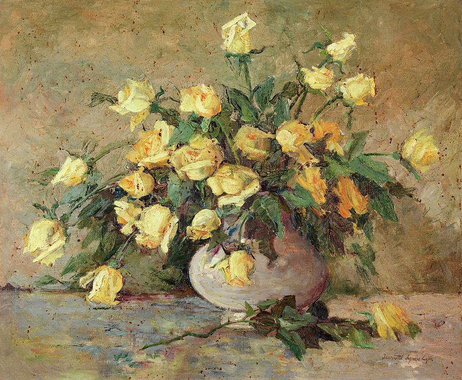 Yellow Roses Painting by Jeannette Agnew Lyon - Fine Art America