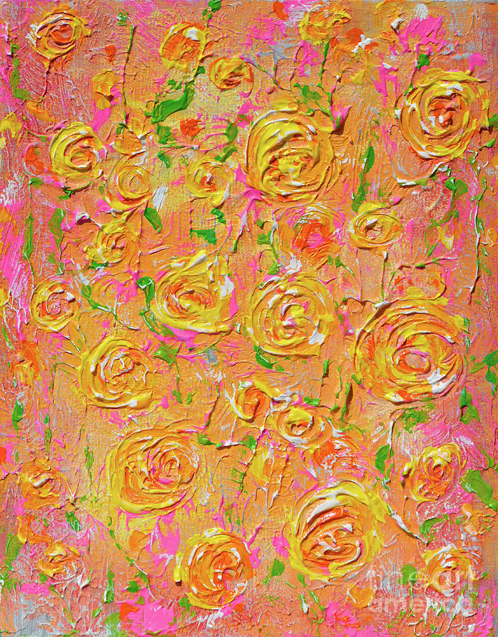 Yellow Roses of Texas Painting by Alys Caviness-Gober