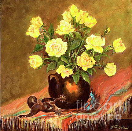 Yellow Roses Painting by Pati Pelz