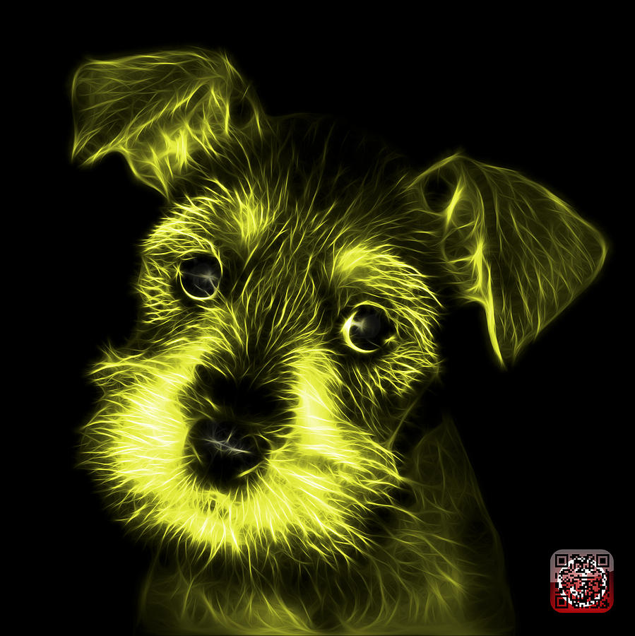Yellow Salt and Pepper Schnauzer Puppy 7206 F Digital Art by James Ahn