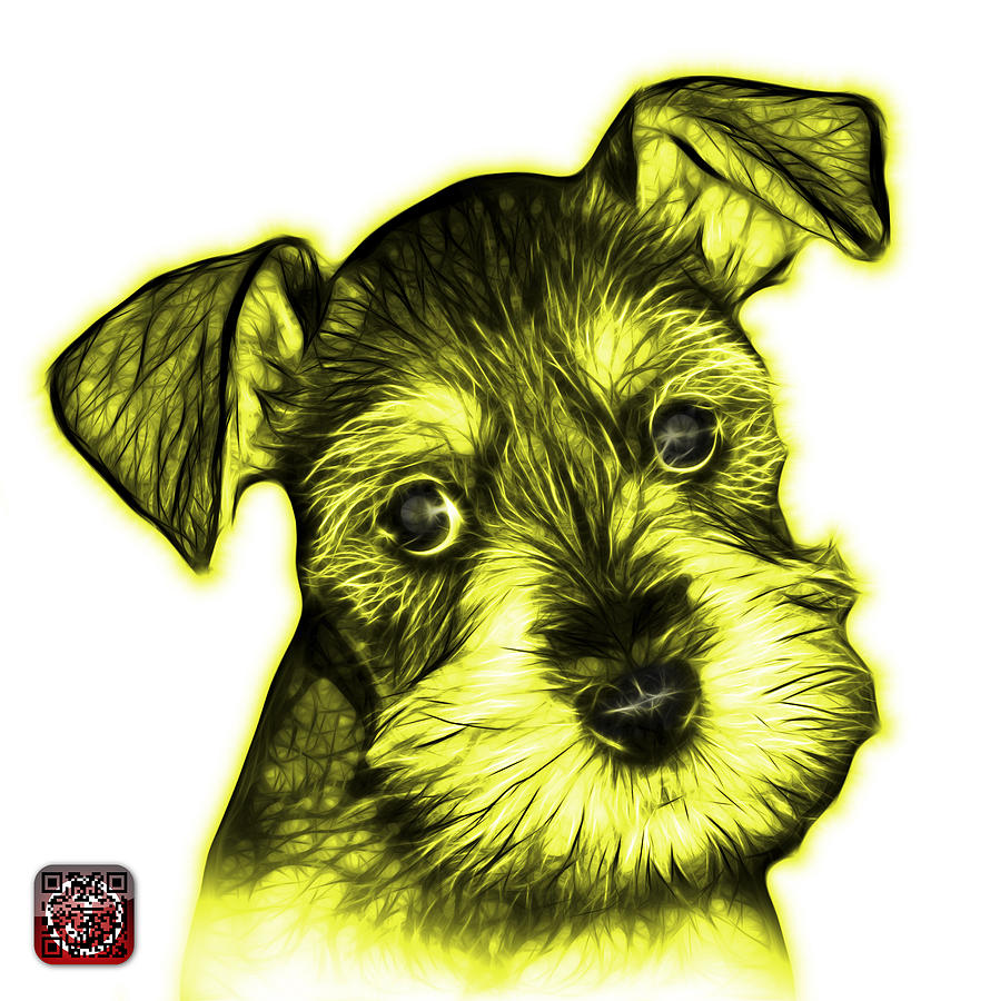 Yellow Salt and Pepper Schnauzer Puppy 7206 FS Digital Art by James Ahn