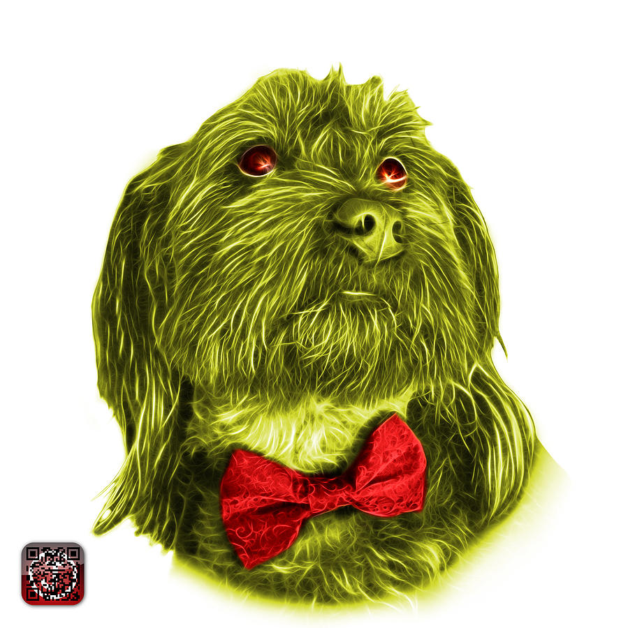Yellow Schnoodle Pop Art - 3687 Painting by James Ahn
